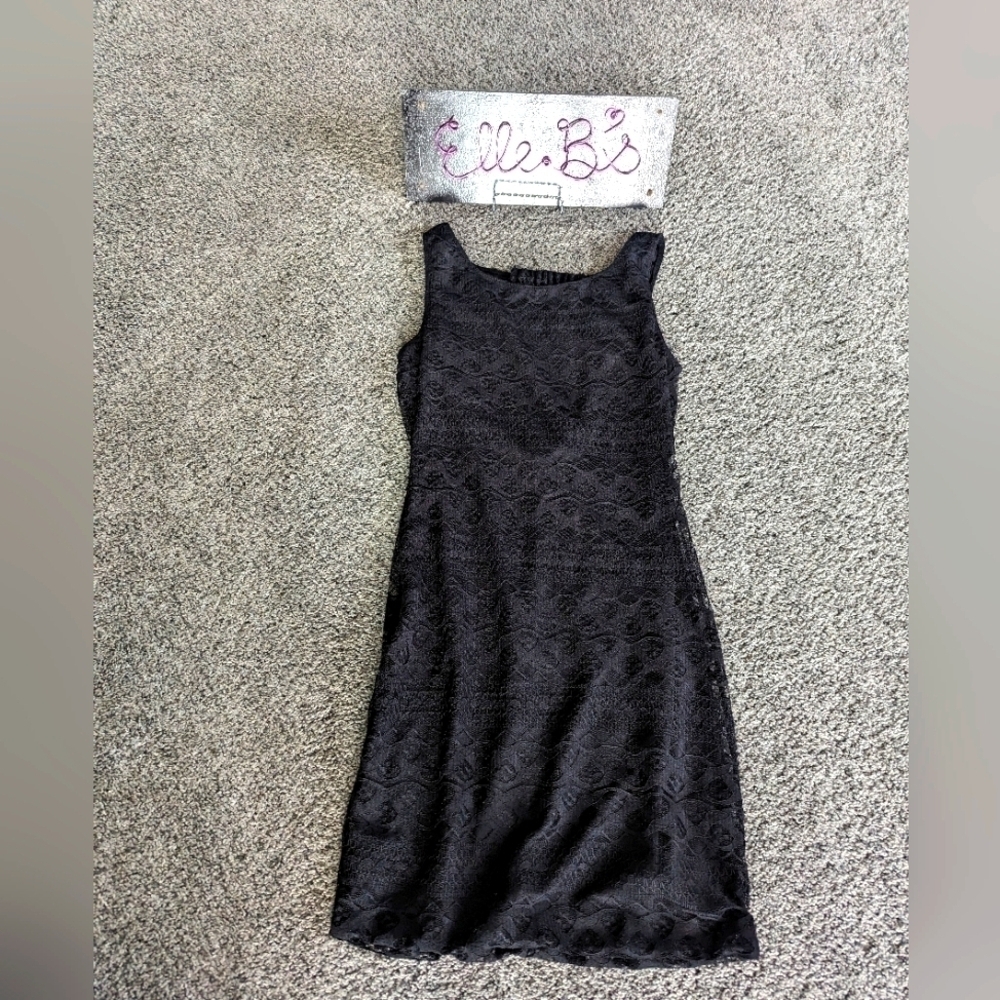 NWT Lily Rose Black Lace Mini Dress XS